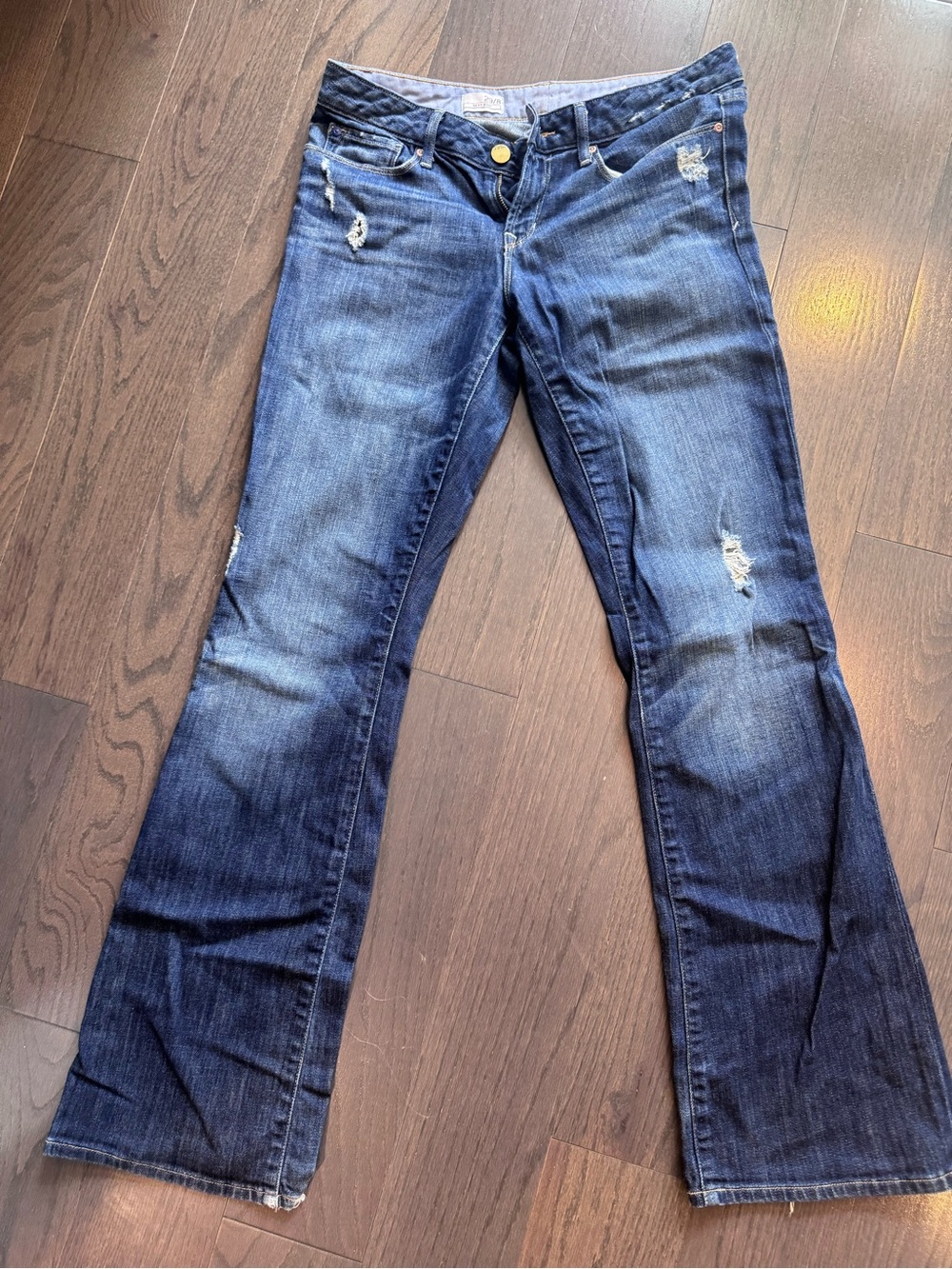 GAP Women's Dark Blue Bootcut Jeans with Distressed Accents from Holiday 2009